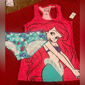 NWT Little Mermaid Tank Top & Pantie Set